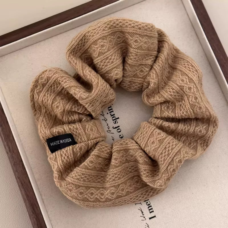 Vintage Knitting Pattern Large Intestine Scrunchie for Women Sweet Hair Hair Band Hair Tie Rubber Band Fashion Hair Accessories