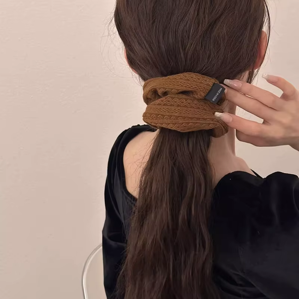 Vintage Knitting Pattern Large Intestine Scrunchie for Women Sweet Hair Hair Band Hair Tie Rubber Band Fashion Hair Accessories