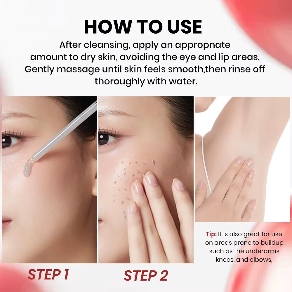 Hypochlorous Acid Rice Peel Shot Exfoliating Serum for Dead Skin Cells Pore Care,Blackheads &Excess Sebum Control Smoothing Care