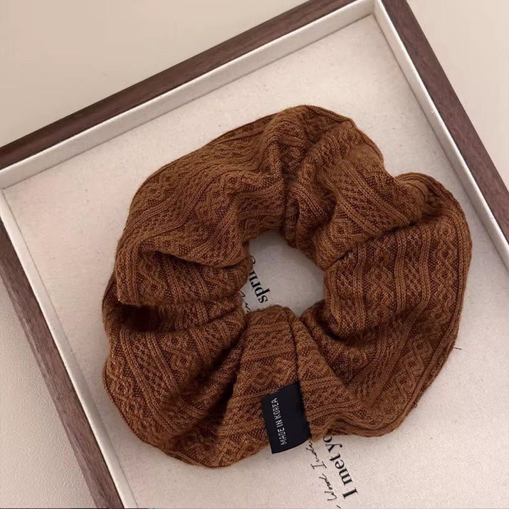 Vintage Knitting Pattern Large Intestine Scrunchie for Women Sweet Hair Hair Band Hair Tie Rubber Band Fashion Hair Accessories